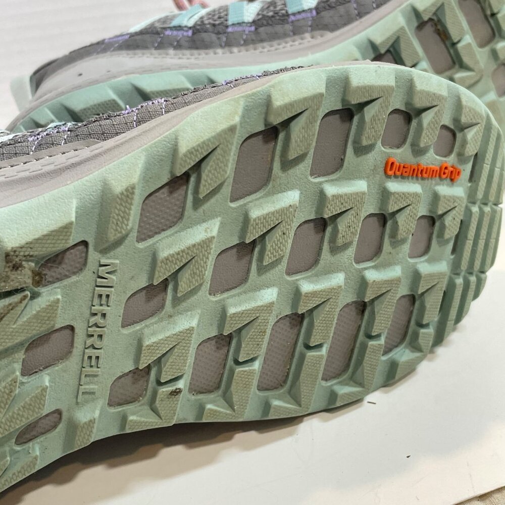 Merrell Women's Athletic Sneakers Size 10 Gray Mesh with Pink & Teal Accents - Picture 9 of 12
